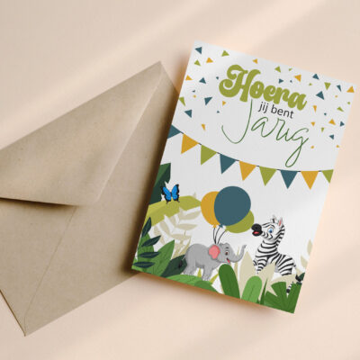 Verjaardagskaart Jungle