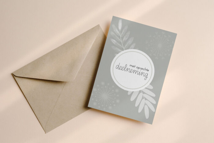 Set van 5 Gecondoleerd & Sterkte kaarten