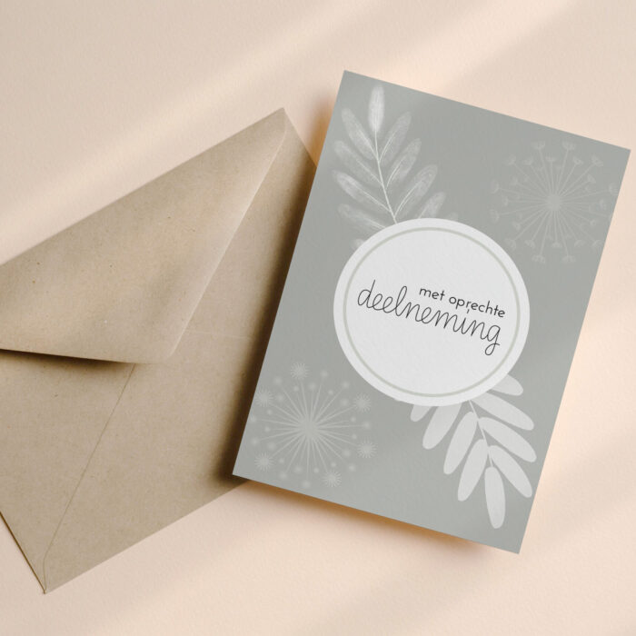 Set van 5 Gecondoleerd & Sterkte kaarten