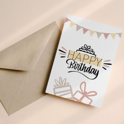 Verjaardagskaart Slinger/Cadeau