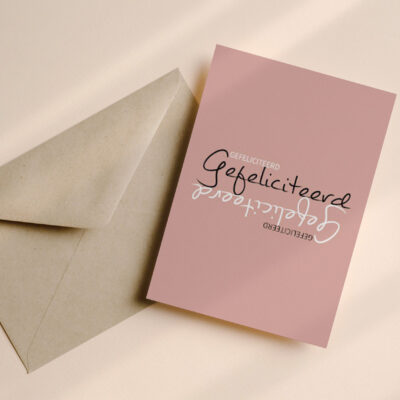 Verjaardagskaart
Lichtroze