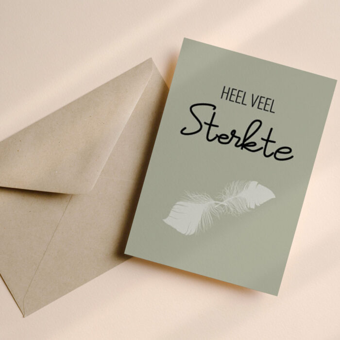 Set van 5 Gecondoleerd & Sterkte kaarten