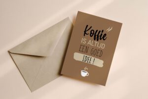 Koffie wenskaart