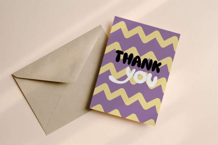 Bedankt 004 Zigzag thank you