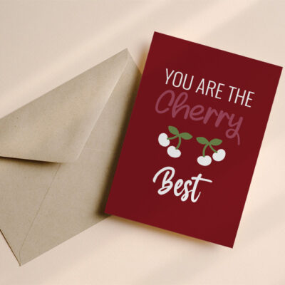 Cherry wenskaart Cherry best