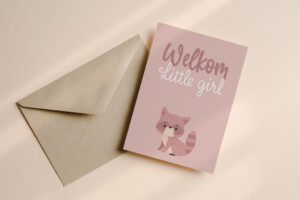 Geboorte Little girl roze