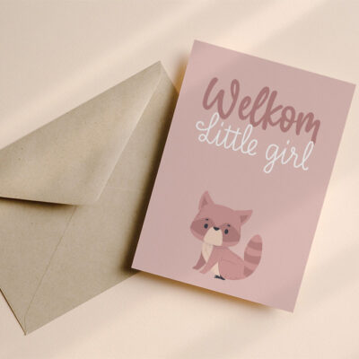 Geboortefelicitatie 008 Geboorte Little girl roze