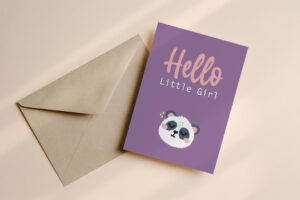 Geboorte Little girl paars