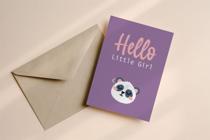 Geboorte Little girl paars