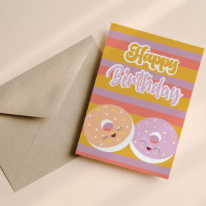 Verjaardagskaart Donut