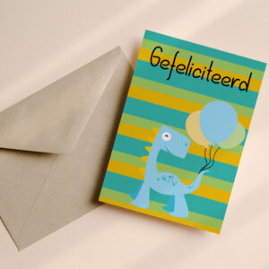 Verjaardagskaart Dino