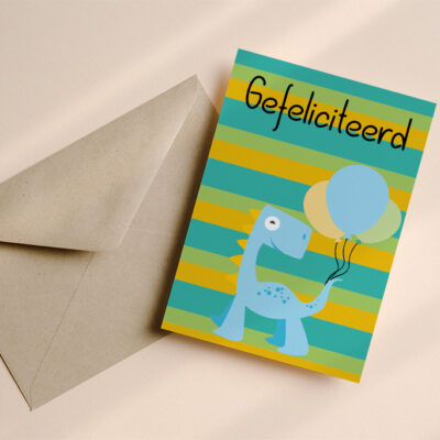 Verjaardagskaart Dino