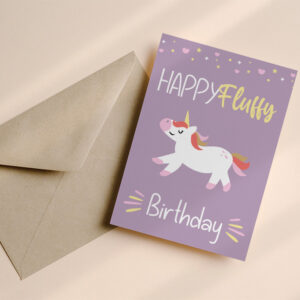 Verjaardagskaart Unicorn