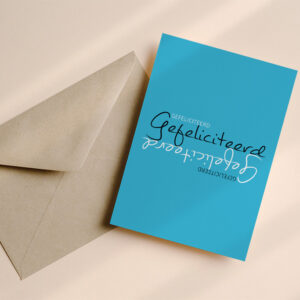 Verjaardagskaart
Blauw