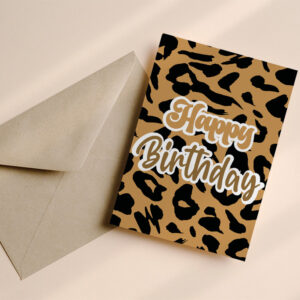 Verjaardagskaart Panterprint