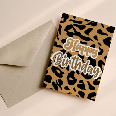 Verjaardagskaart Panterprint