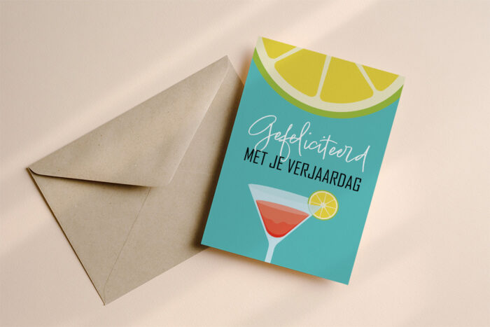 Verjaardagskaart Cocktail