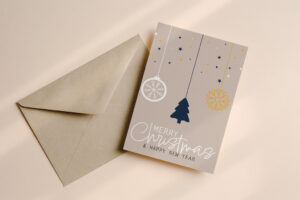 Kerstkaart beige