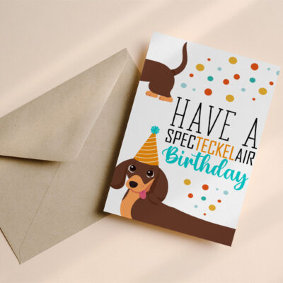 Verjaardagskaart Teckel