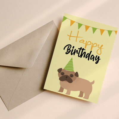 Verjaardagskaart Buldog