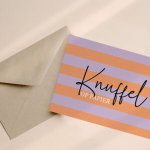 Gestreept Knuffel op papier
