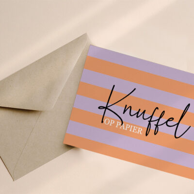 Gestreept Knuffel op papier