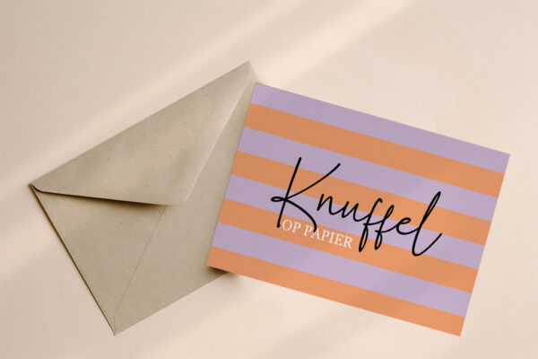 Gestreept Knuffel op papier