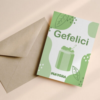 Verjaardagskaart matcha