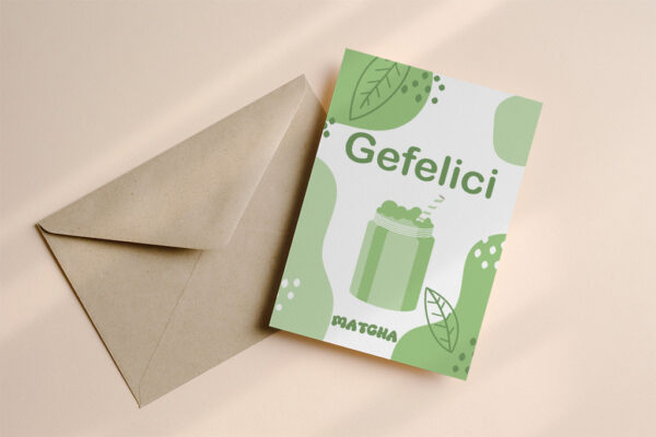 Verjaardagskaart matcha