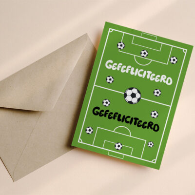 Verjaardagskaart voetbal