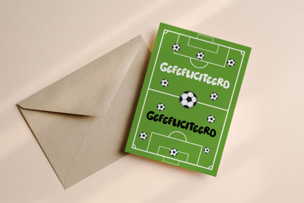 Verjaardagskaart voetbal