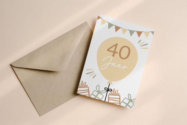 Wenskaart 40 jaar