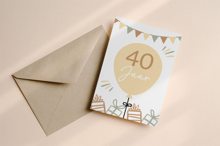 Wenskaart 40 jaar