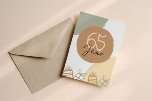 Wenskaart 65 jaar