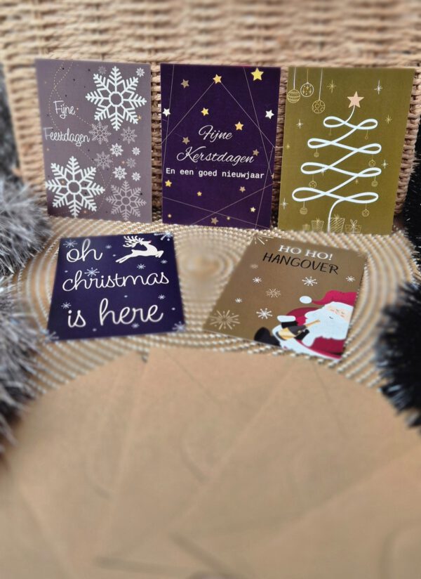 1 Kerstkaarten set inclusief enveloppen
