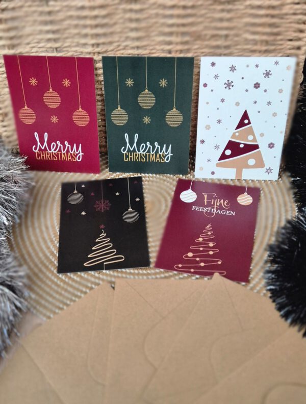 1 Kerstkaarten set inclusief enveloppen