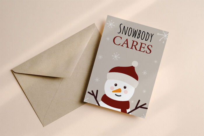 Kerstkaart Snowbody Cares