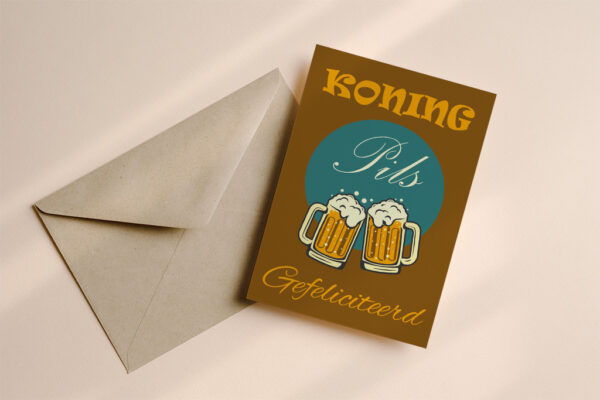 Verjaardagskaart Koning Pils