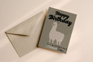 Verjaardagskaart Lama