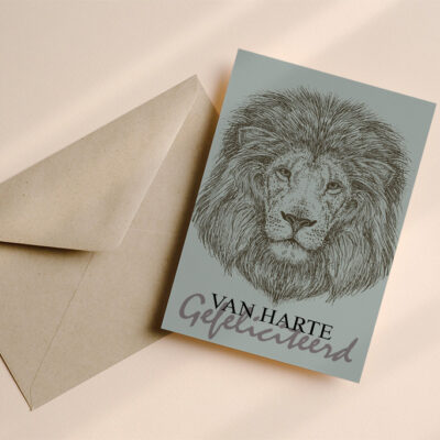 Verjaardagskaart Leeuw