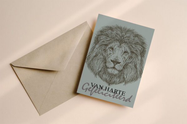 Verjaardagskaart Leeuw