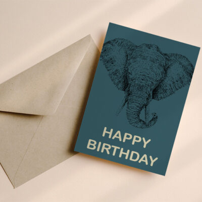 Verjaardagskaart Olifant