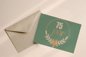 Wenskaart 75 jaar