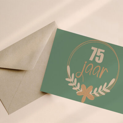 Wenskaart 75 jaar
