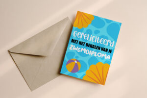Zwemdiploma wenskaart 002