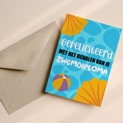 Zwemdiploma wenskaart 002