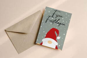 Kerstkaart fijne feestdagen