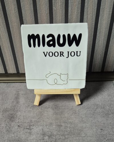 Miauw voor jou tegel