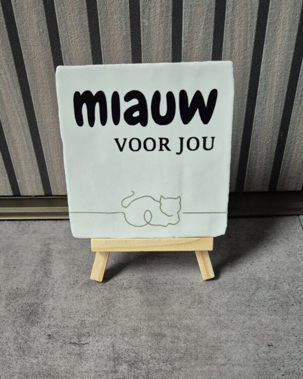 Miauw voor jou tegel