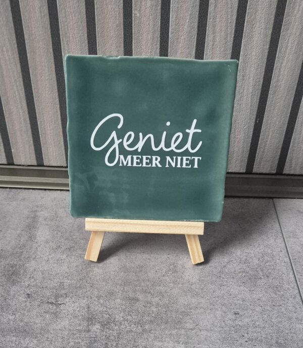 Geniet meer niet tegel